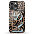 Wild Metallic Leopard 3D Initials iPhone Case